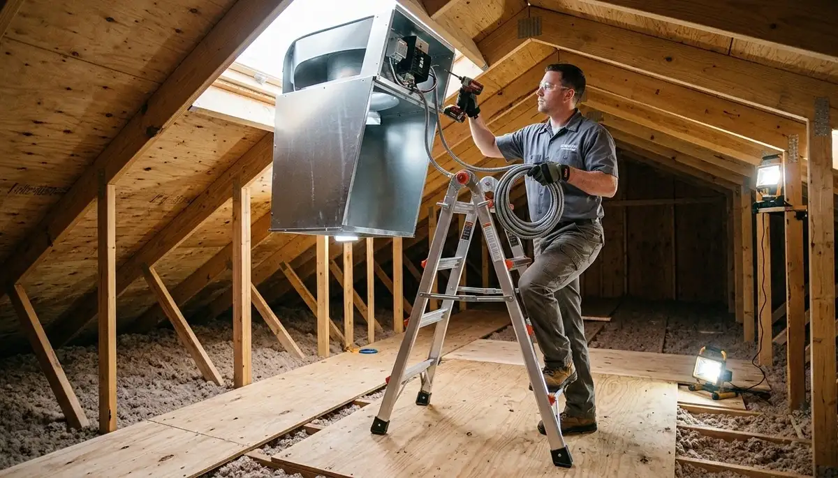 Attic fan installation and repair services in Cambridge, MA by On Call Electrical