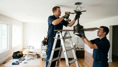 Ceiling fan installation service in Cambridge, MA by a professional electrician