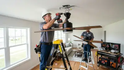 Ceiling fan installation service for Cambridge, MA homes by On Call Electrical