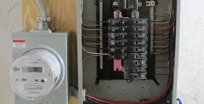electrical panel upgrade service showing outdated electrical panel prepared for professional replacement in Cambridge, MA