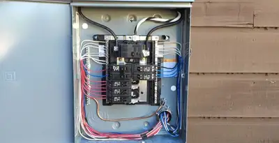 electrical panel upgrade service featuring newly installed electrical panel wired by licensed electricians in Cambridge, MA