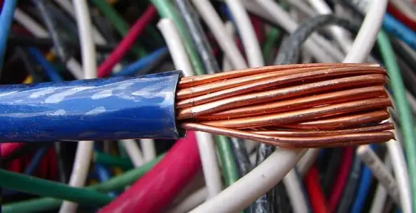 electrical wiring services showing exposed copper conductors and cable preparation in Cambridge, MA