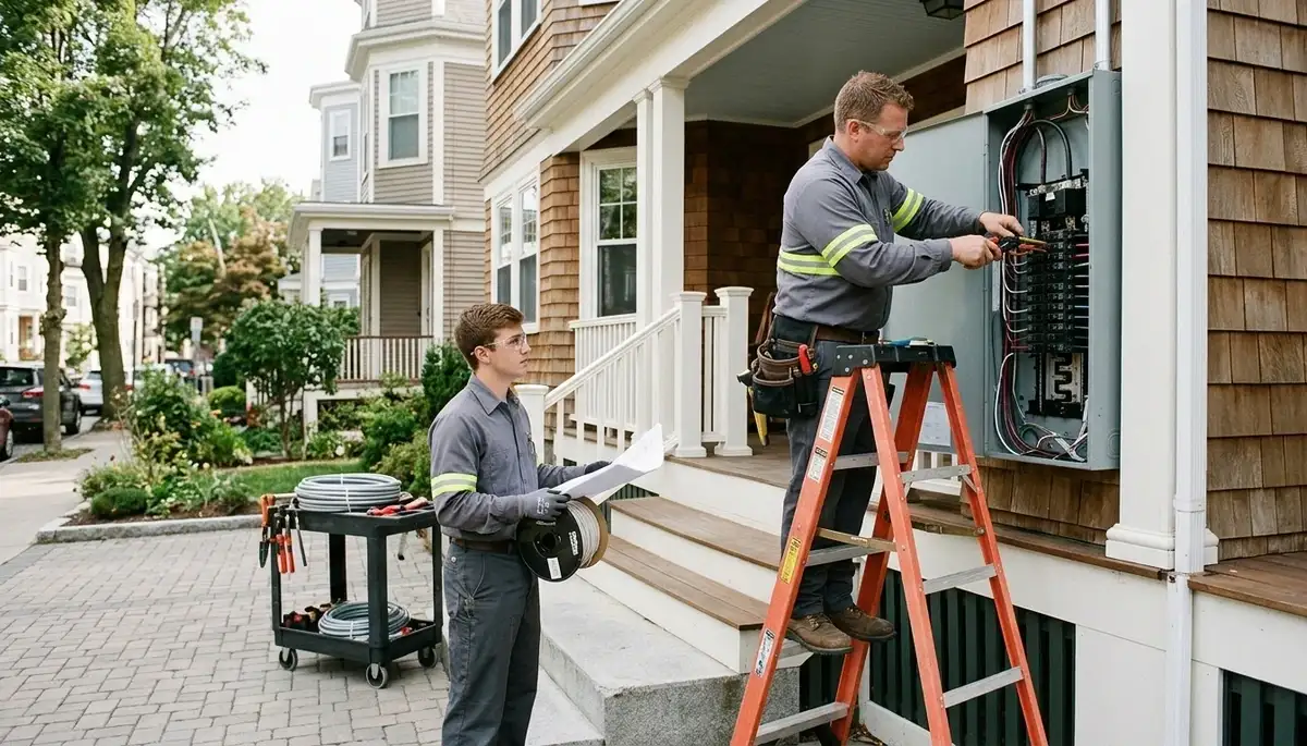 Cambridge, MA electrician providing professional electrical services домов
