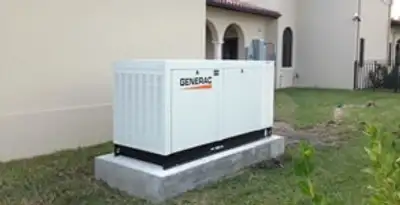 generator installation service showing standby generator professionally installed for residential power backup in Cambridge, MA