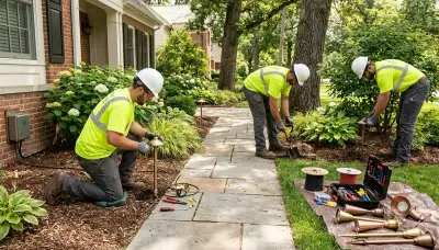 Landscape lighting installation by On Call Electrical in Cambridge, MA