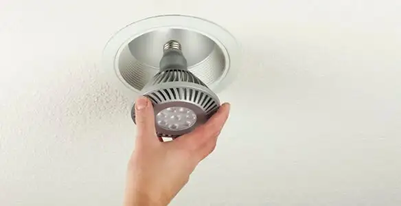 lighting installation service featuring recessed ceiling light installed by licensed professionals in Cambridge, MA