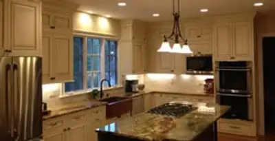 Recessed lighting installation enhancing interior lighting by professional electricians in Cambridge, MA