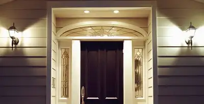 security light installation services with professionally installed entryway lighting in Cambridge, MA
