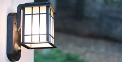 security light installation services with professionally mounted exterior wall light in Cambridge, MA